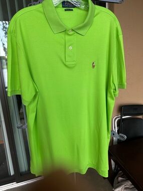 Ralph Lauren Men's Neon Green Polo Shirt